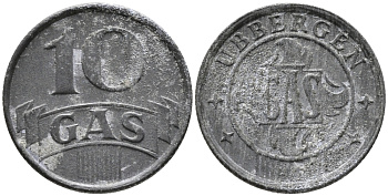 Нидерланды, Харлинген жетон на газ в 10 центов ND (1942) 99-1151