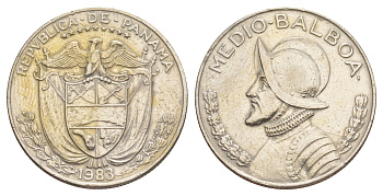 Панама 1/2 бальбоа (50 сентесимо) 1983 KM 12b медь плакированная медно-никелем 4645-123