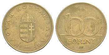 Венгрия 100 форинтов 1996 KM 698 латунь 4650-344