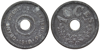 Люксембург 10 сантимов 1915 KM 28 цинк 4119-957