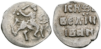 Великое Княжество Московское денга 1535-1547 Иван IV Васильевич, Тверской монетный двор, 0,34 грамм ГиК №67 серебро    262-1322