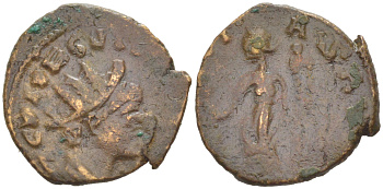 Римская Империя, императоры в Галлии антониниан 273 - 274 Тетрик II, локальная чеканка в Галлии RIC биллон 1073-24-53