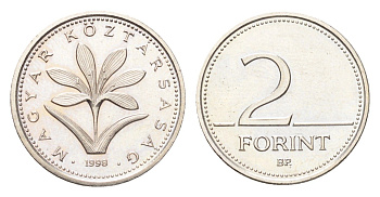 Венгрия 2 форинта 1998 KM 693 медно-никель UNC 4705-1158