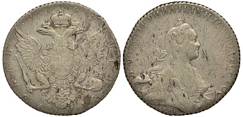 Россия 1 рубль 1769 СПБ-TI-СА, Екатерина II (1762-1796) Биткин 206 серебро 00-802-72