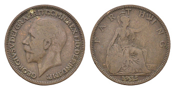 Великобритания 1 фартинг 1935 Георг V (1910-1936) KM 825, Spink 4061 бронза 4664-318