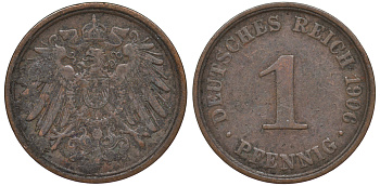 ГЕРМАНИЯ 1 ПФЕННИГ 1906 A KM 10, J. 10 медь 45-417
