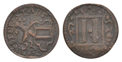 Мюнстер 2 пфеннига ND (1603-1697) KM 301 медь 633-1922