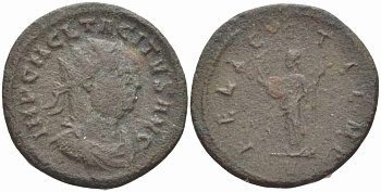 Римская Империя аврелианиан 275 Тацит FELICIT TEMP Тицин Very fine RIC 140 бронза 1073-17-15
