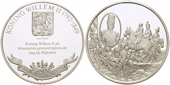 Нидерланды медаль ND серия великие правители, принц Вильгельм I Оранский (1533-1584), 36 мм, 17,5 гр  серебро  PROOF  1082-8-11