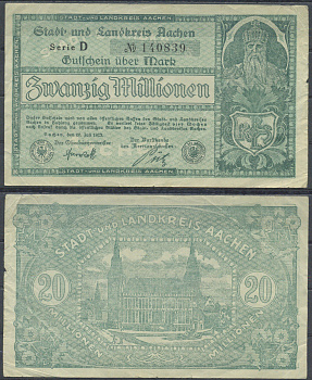Аахен 20000000 марок 1923 бумага 6285-47-1-1