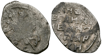 Великое Княжество Московское копейка 1535-1547 Иван IV Васильевич, Псковский монетный двор, 0,67 гр. ГиК №76 серебро    262-547