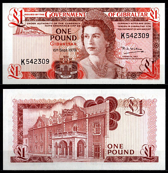 Гибралтар 1 фунт 1979 Pick 20 b бумага UNC (пресс) 8603-2-2-1