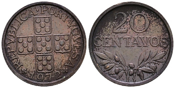 Португалия 20 сентаво 1972 KM 595 бронза 4147-613