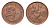 ЮАР 1 цент 1967 Ян ван Рибек (1619-1677), Suid Africa, легенда на африкаанс, капские воробьи KM 65.2 бронза aUNC 4690-1015