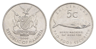 Намибия 5 центов 2000 ФАО KM 16 нержавеющая сталь UNC 4189-643