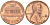 США 1 ЦЕНТ 1974 D, ЛИНКОЛЬН KM 201 медь цинк 188-268