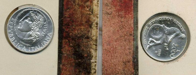 Италия 2000 лир 1999 античность, национальный музей KM 202 серебро UNC 1-4-4-09