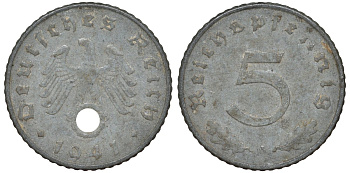 Германия 5 рейхспфеннигов 1941 A KM 100, J.370 цинк 4174-465