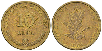 Хорватия 10 лип 2004 четный год KM 16 сталь плакированная латунью    4124-1139