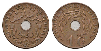 Нидерландская Восточная Индия 1 цент 1945 KM 317 бронза 4678-845