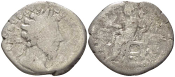 Римская Империя денарий 161 - 169 Луций Вер fine RIC 595 серебро 1073-3-10-7