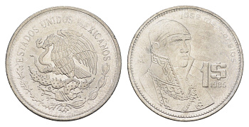 Мексика 1 песо 1985 KM 496 нержавеющая сталь UNC 4166-735