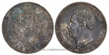 Саксен-Веймар-Эйзенах 1 талер 1841 А, Карл Фридрих (1828-1853),монетный двор Берлин KM 87, J. 531, AKS 21, Th. 384, Kahnt 514 серебро 00-000-00