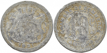 Алжир, Французская оккупация 10 сантимов 1921 Oran Chamber of Commerce KM TnE3 алюминий 114-933