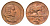 ЮАР 2 цента 1967 Ян ван Рибек (1619-1677), South Africa, легенда на английском, антилопа KM 66.1 бронза aUNC 4122-442