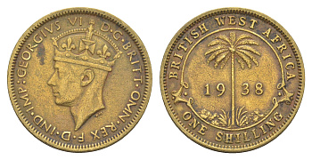 Британская Западная Африка 1 шиллинг 1938 KM 23 никель латунь 4642-154