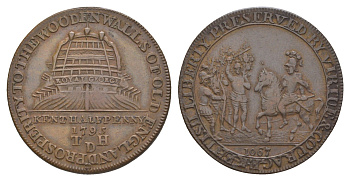 Великобритания, Кент, Дептфорд 1/2 пенни 1795 Dalton & Hamer 14 медь 1521-341