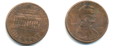 США 1 ЦЕНТ 2002 D ЛИНКОЛЬН KM 201b цинк плакированный медью 86-444