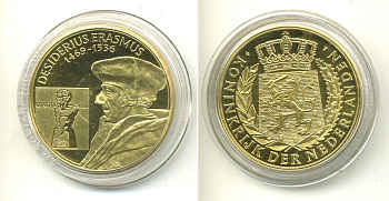 НИДЕРЛАНДЫ МЕДАЛЬ ЭРАЗМ РОТТЕРДАМСКИЙ (1469-1536) UNC 06-130-12