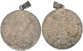 Австрия 1 талер 1780 SF, Мария Терезия, официальный рестрайк, медальон KM T1 серебро UNC11-226-44