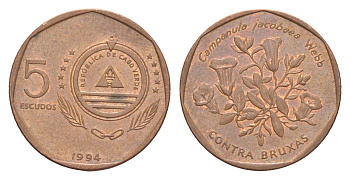 Кабо-Верде 5 эскудо 1994 KM 31 сталь плакированная медью 4643-635