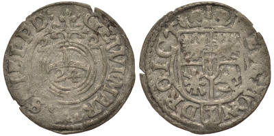 Бранденбург-Пруссия 1/24 талера 1622 Георг Вильгельм (1619-1640), вес 0,99 гр. KM 106 серебро 1516-141