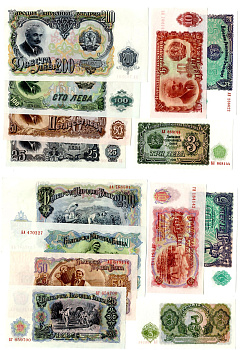 Болгария годовой набор из 7 банкнот 1951 Народна република България бумага UNC (пресс) 7554-15-4-2