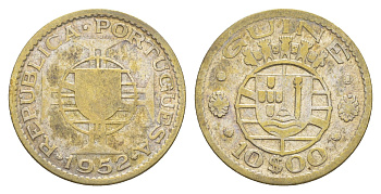 Гвинея-Бисау 10 эскудо 1952 KM 10 серебро 4641-1153