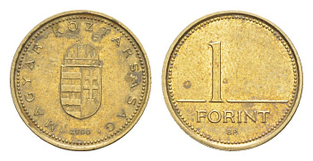 Венгрия 1 форинт 2000 BP KM 692 никель латунь 4647-727