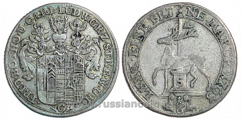 Штольберг 1/6 талера 1763 Friederich 1968, КМ 32а серебро 413-6325