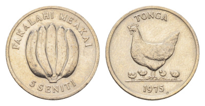 Тонга 5 сенити 1975 ФАО KM 44 медно-никель UNC 86-412