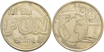 ЕВРОПА ЖЕТОН ИГРОВОЙ ND LET THE FUM SHINE IN белый металл 4544-955