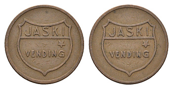 Нидерланды жетон вендингового автомата JASKI VENDING ND диаметр 20 мм, вес 3,8 гр медь 4701-1141
