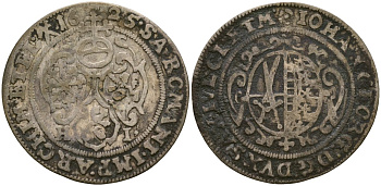 Саксония 1/24 таллера = 1 грош 1625 Иоганн Георг I KM 71 серебро 272-115