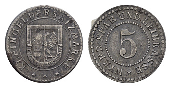 Вик-ауф-Фер 5 пфеннигов ND Funck 618.1, Men05 27852.1, Men18 34955.1 железо 1531-1121