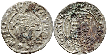 Венгрия 1 денар 1533 К-В, Фердинанд I (1526-1564), мадонна с младенцем серебро 3896-845