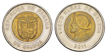 Панама 1 бальбоа 2011 KM 141 биметалл UNC 4642-736