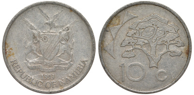 Намибия 10 центов 1998 дерево KM 2 никелированная сталь 4163-917