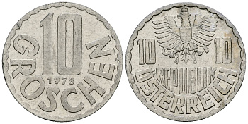 Австрия 10 грошей 1978 KM 2878 алюминий 4135-251
