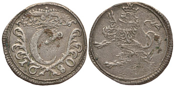 Гессен-Кассель 1 альбус 1680 IH KM 296 серебро 1522-841